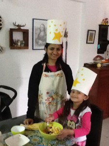 Monica and Nandini star cafe, cooking with kids, kids activities