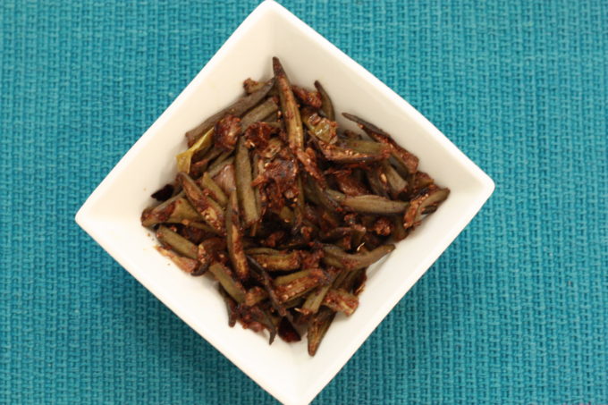 Achaari Masala Bhindi Pickled Okra Fry My Weekend Kitchen