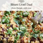 Bhuni urad dal, dry lentil recipe